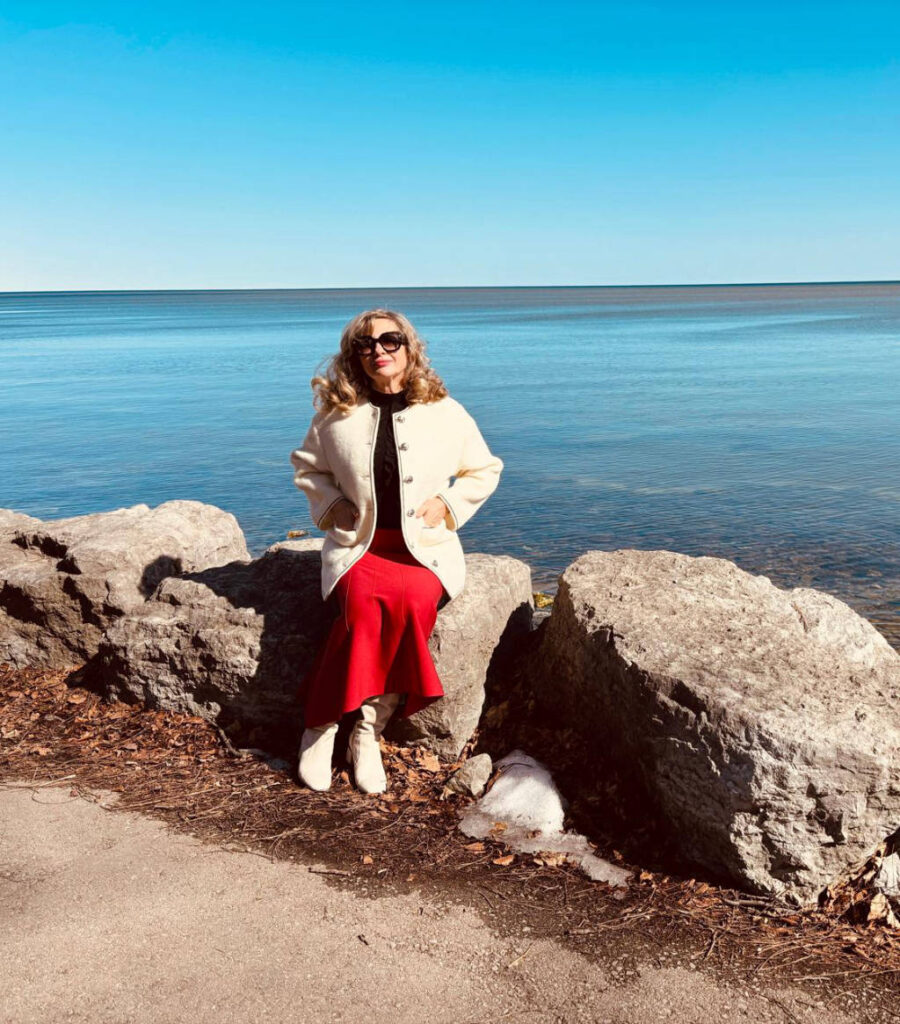 Irina at the lakeshore